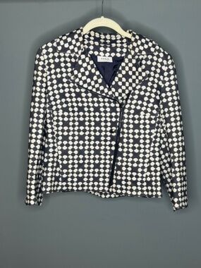 Akris Punto Textured Moto Jacket Blazer Size 10